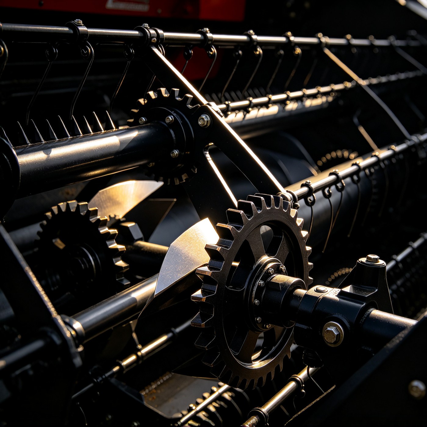 Precision-engineered gear and blade detail